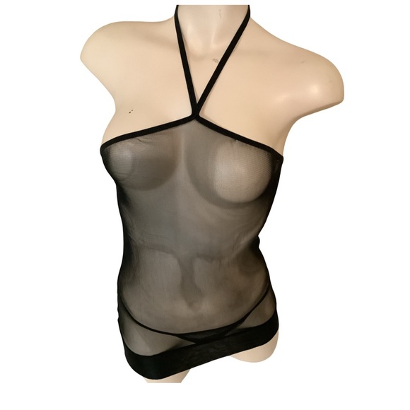 Mesh W/Satin Trim Size S/M Black Dress Neck Tie & Matching G-String.
New - Picture 5 of 6